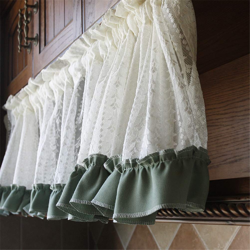 Krótkie zasłony, Zasłona Sheer Valance, krótka zasłona do kuchni(W x H 200x58cm)