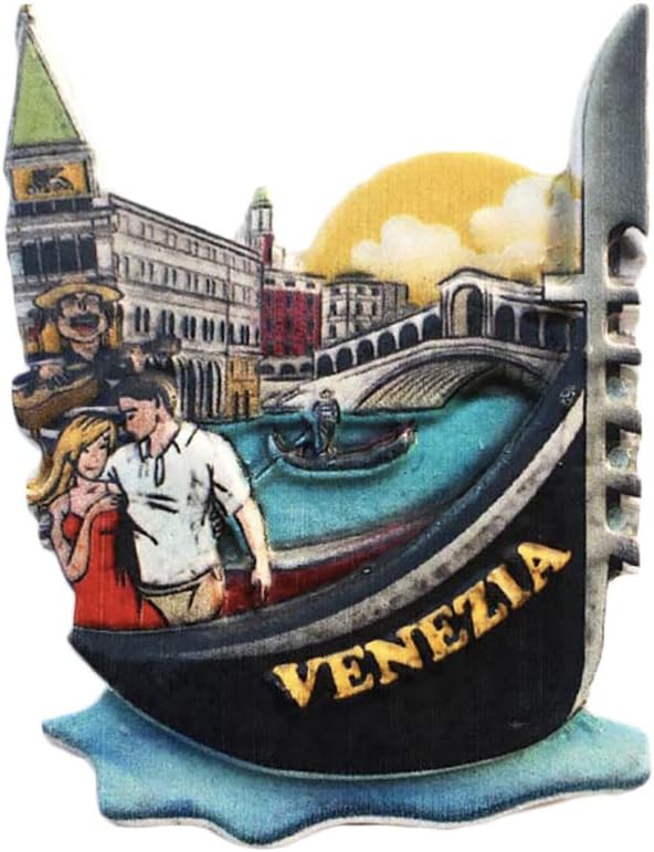 Venice Italy 3D Refrigerator Magnet Tourist Travel Souvenirs Handmade Resin Craft Magnetic Stickers Home Kitchen Decoration Venice Fridge Magnet Collection Gift