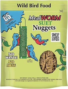 C&S Mealworm Suet Nuggets - 1.68 lbs