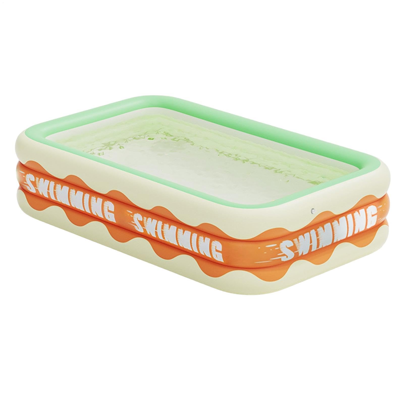Piscina familiar inflable rectangular piscina inflable piscina inflable de tamaño completo piscina infantil niños adultos piscina gruesa de suelo para fiestas jardín al aire libre