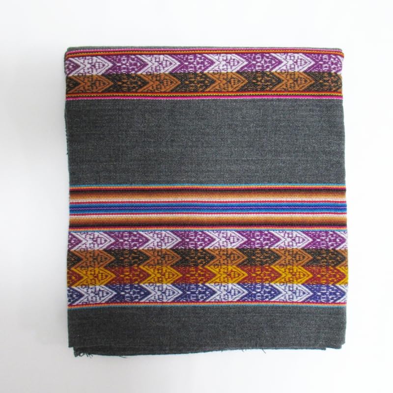 Amazon.co.jp: 【アワヨ・アワイヨ布のアンデス織物】【灰色・グレー