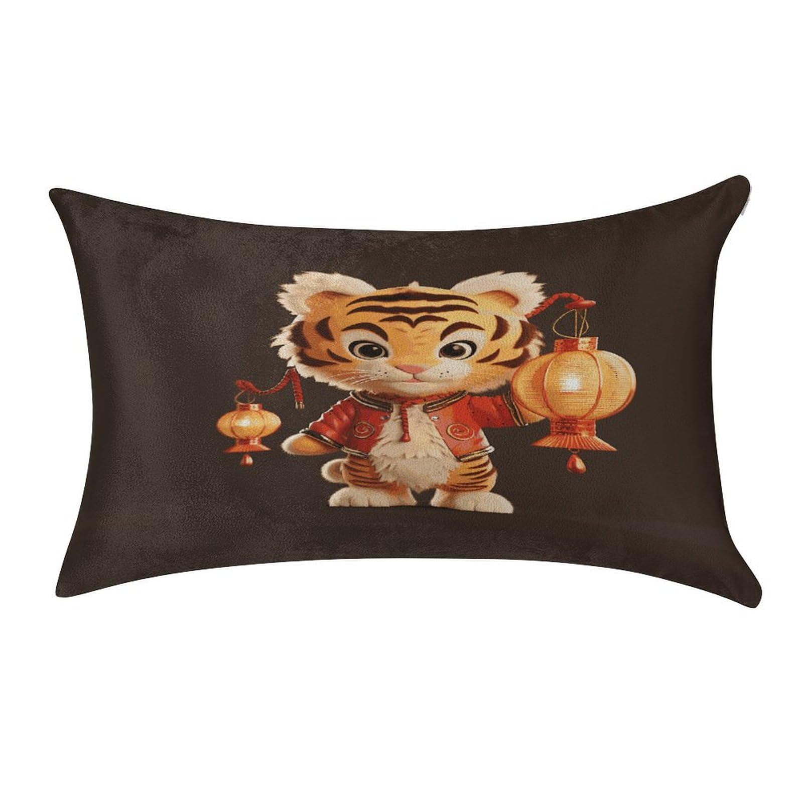 Btcowzrv Style A Tiger Holding A Lantern Pillow Cover Pillow Case Pillowcase