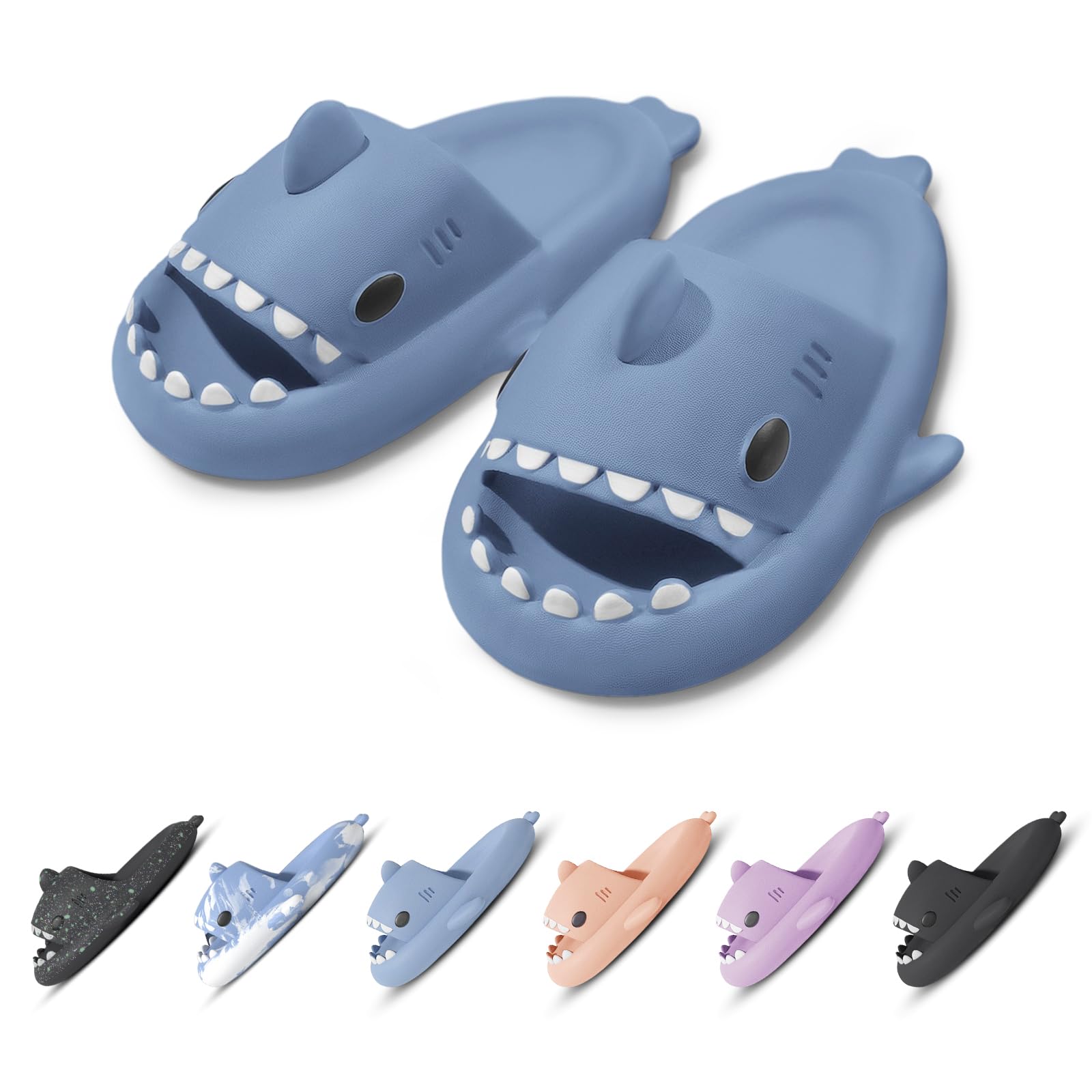 OEAK Chanclas Tiburon Niños Adultos Sharky Chanclas Mujer Hombre Verano Casa Comodas Chanclas Playa Mujer Antideslizantes Zapatillas Tiburon Piscina Ducha Originales Divertidas