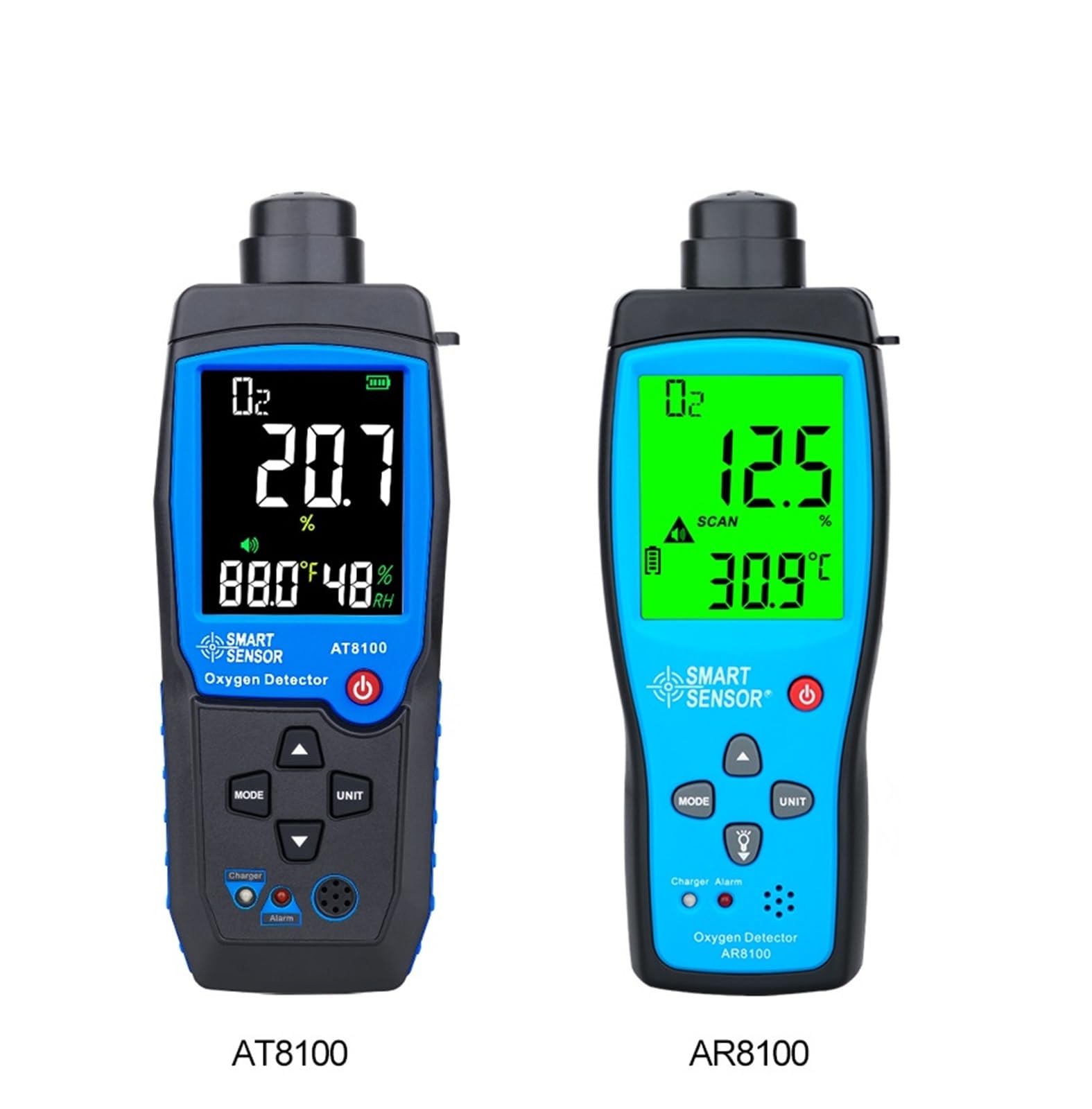 Monitor qualità dell'aria, Sensore Misuratore di ossigeno digitale Rilevatore di gas O2 Misuratore a qualità 'aria con display LCD a temperatura(AR8100)