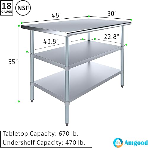 Miniatura 3 de Mesa de trabajo de acero inoxidable AmGood