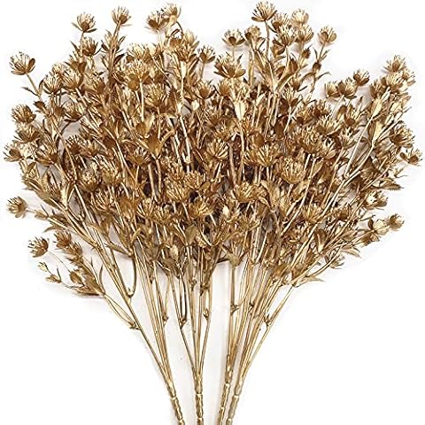 Golden Baby Breath Artificial Flowers for Decor Cover