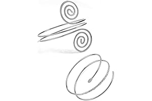 2Pcs Silver Arm Cuff Upper Arm Armlet