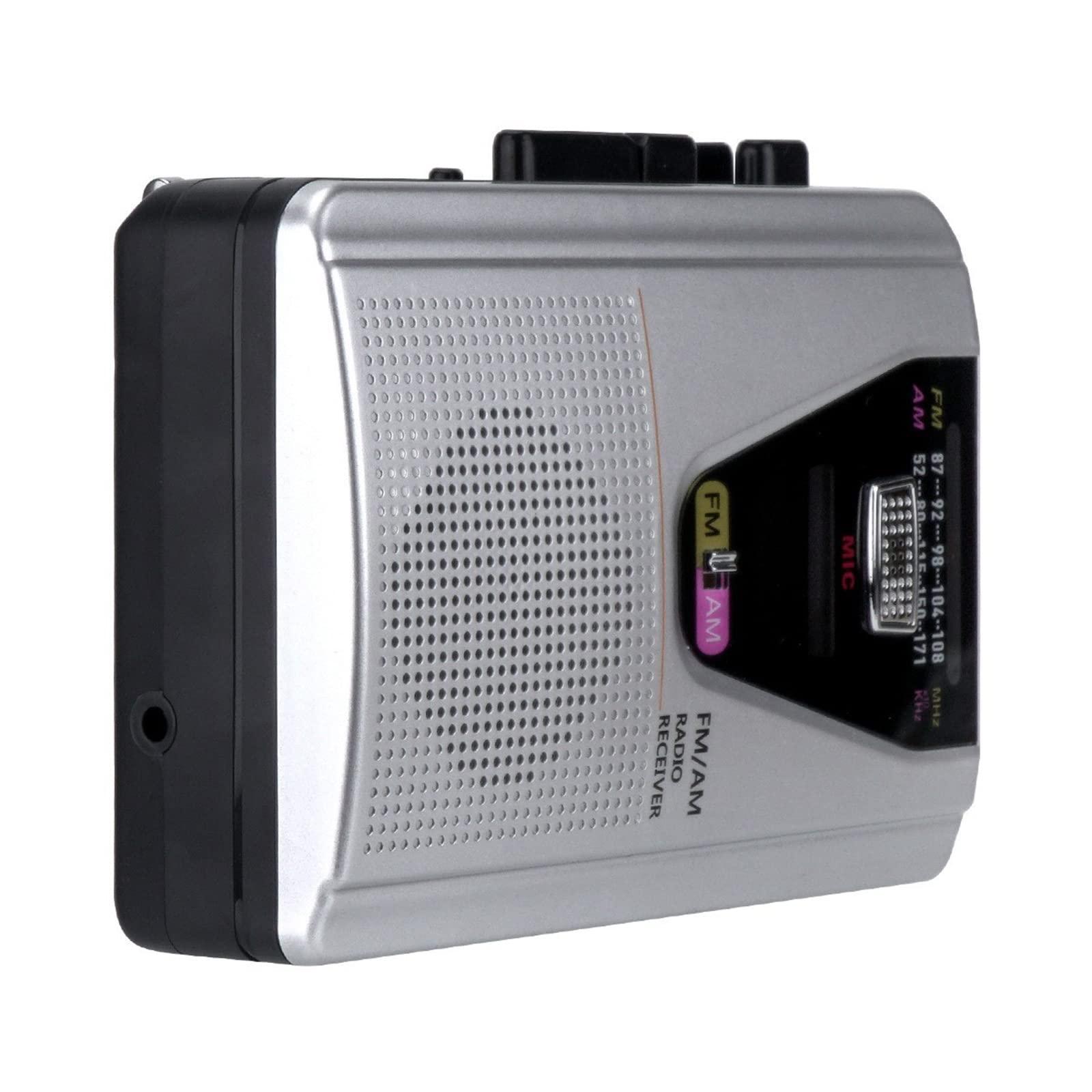 Napędy taśmowe - przenośny magnetofon kasetowy Walkman - Nagrywarka radiowa FM/AM - Zasilanie USB lub 2 baterie AA