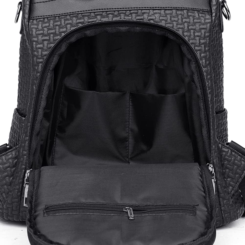 Zaino Donna Antifurto Elegante Borse a Tracolla Impermeabile PU Pelle Borse a Zainetto Multifunzionale Zaino Scuola Viaggio Lavoro Daypack