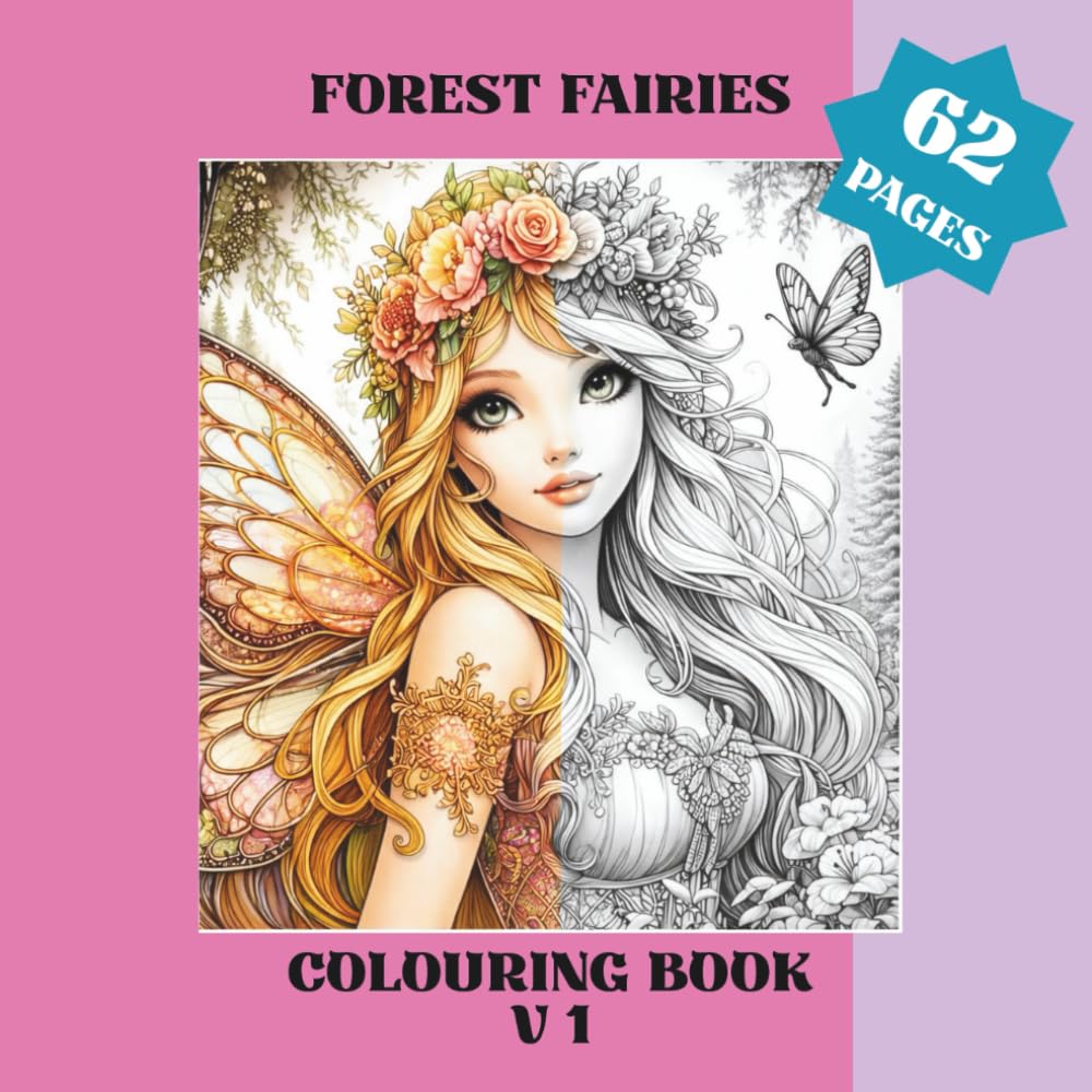 Forest Fairies V1: Colouring Book