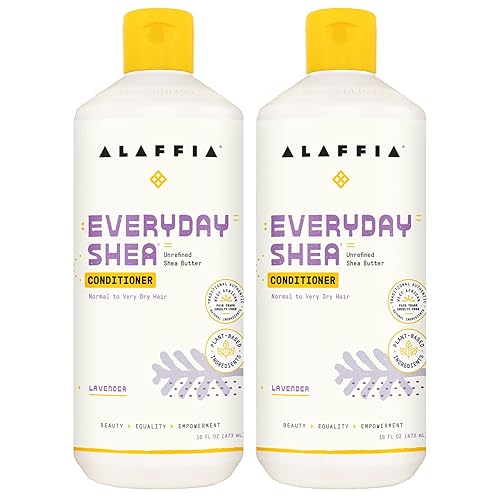 Alaffia Acondicionador de karité EveryDay, hidrata, restaura y protege, hecho con manteca de karité de comercio justo, libre de crueldad, sin
