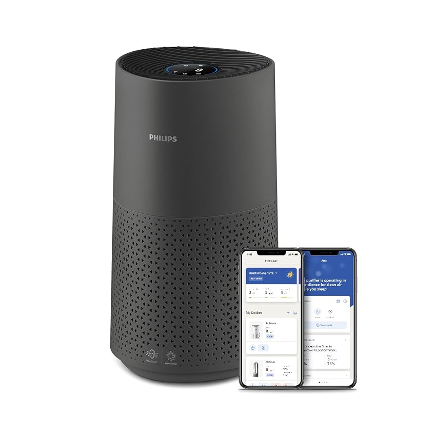 Immagine del prodotto Philips Domestic Appliances Air Purifier 1000i Series-Pulisce stanze fino a 78 m²-Rimuove il 99,97% di pollini, allergie, polvere e fumo-Wi-Fi-Ultra silenzioso e basso consumo energetico-AC1715/11