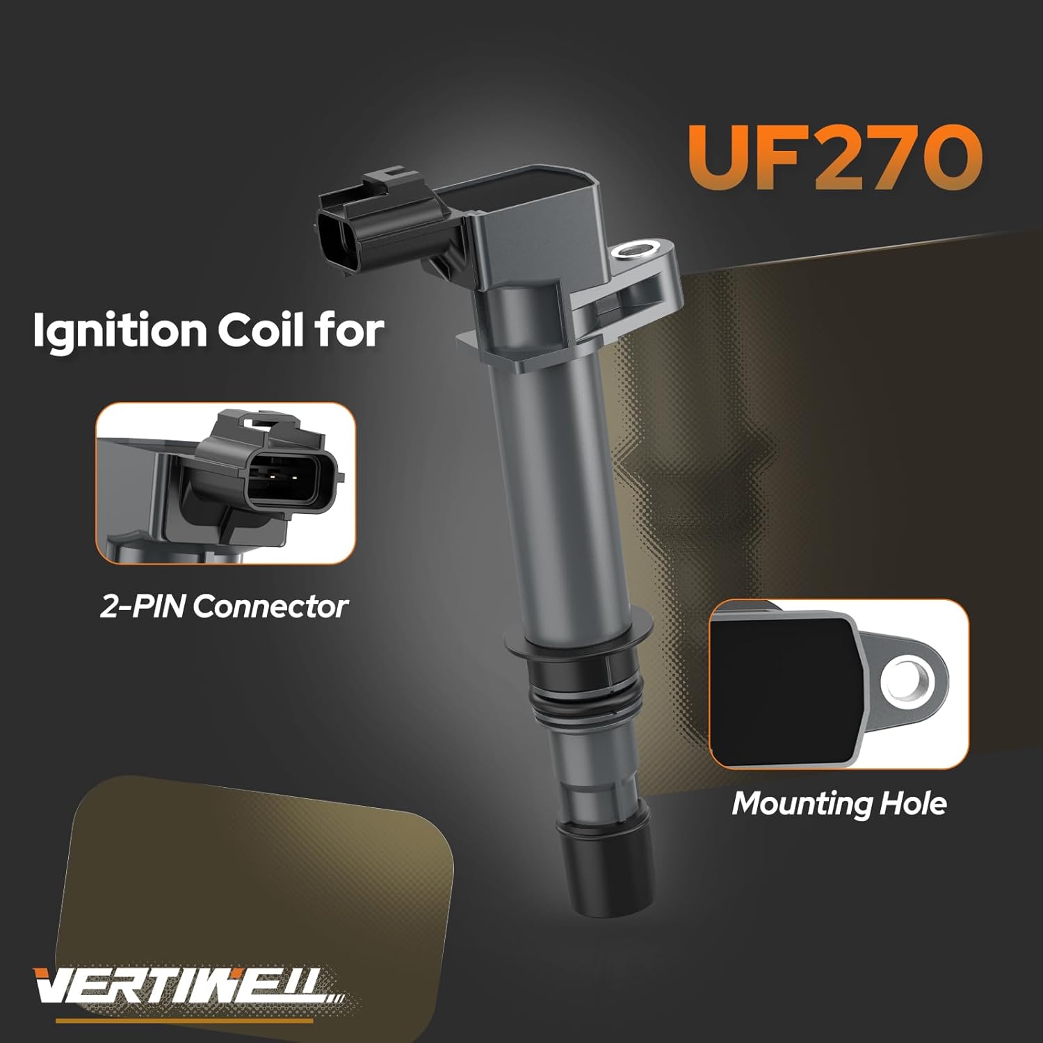 Set of 8 Ignition Coil Pack and Platinum Spark Plugs Compatible with Dodge Dakota Durango Ram 1500 Jeep Grand Cherokee Chrysler Aspen Mitsubishi Raider 1999-2008 3.7L 4.7 V8L Replaces UF270 4503