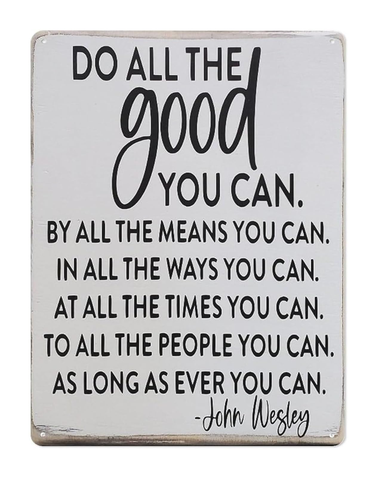 MQXFCZUX Do All the You Can Rustic Tin Sign Vintage Style Metal Plaque Inspirational Wall-Art for Farmhouse or Entryway Decor 8 X 12 inch