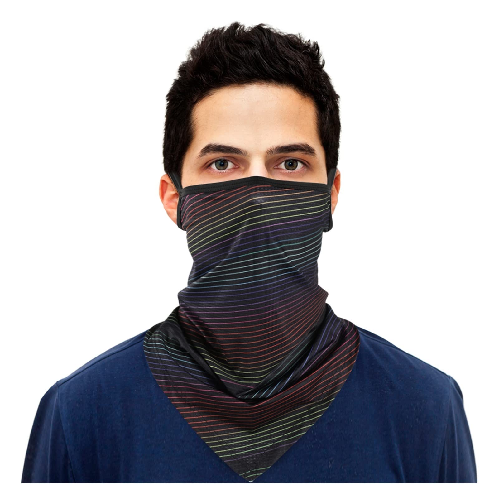 Hängende Ohr halb Gesichtsmaske Dreieck Schal Sport Radsportfeuchtigkeit Dochte atmungsaktives Lauffischerbanda Kopfbedeckung
