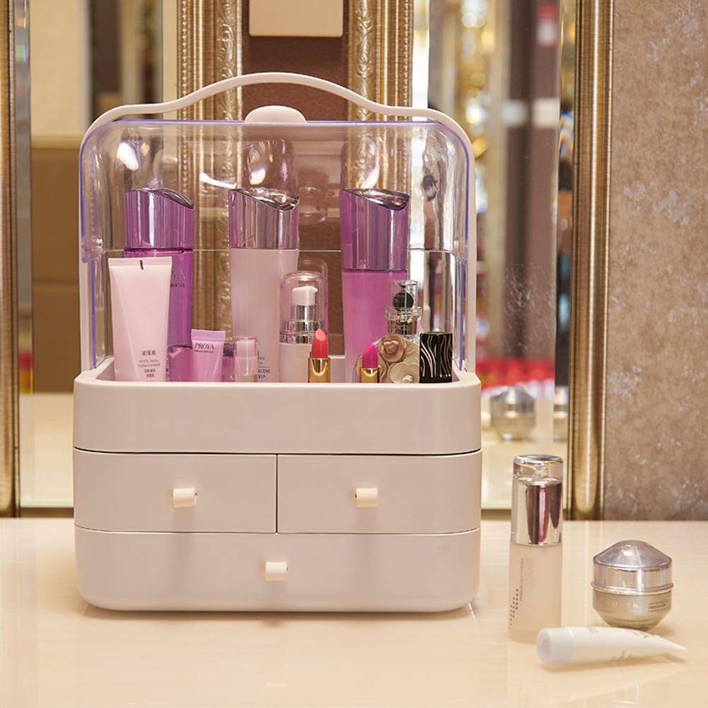 Caja Organizador de Maquillaje, cajón de Maquillaje Ajustable, se Adapta a Joyas, cepillos, Barras de Labios y cremas, Almacenamiento de baño Saludable