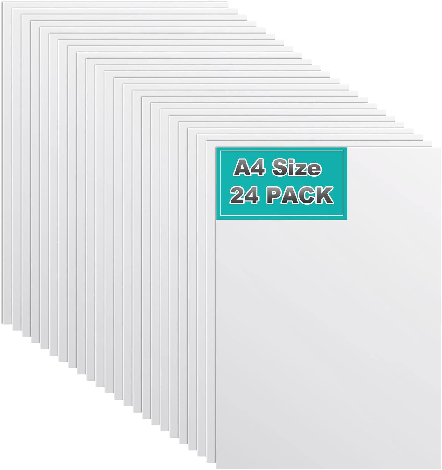 AKOLAFE 24 x A4 Foam Board 5mm Polystyrene Sheets White Foamboard A4
