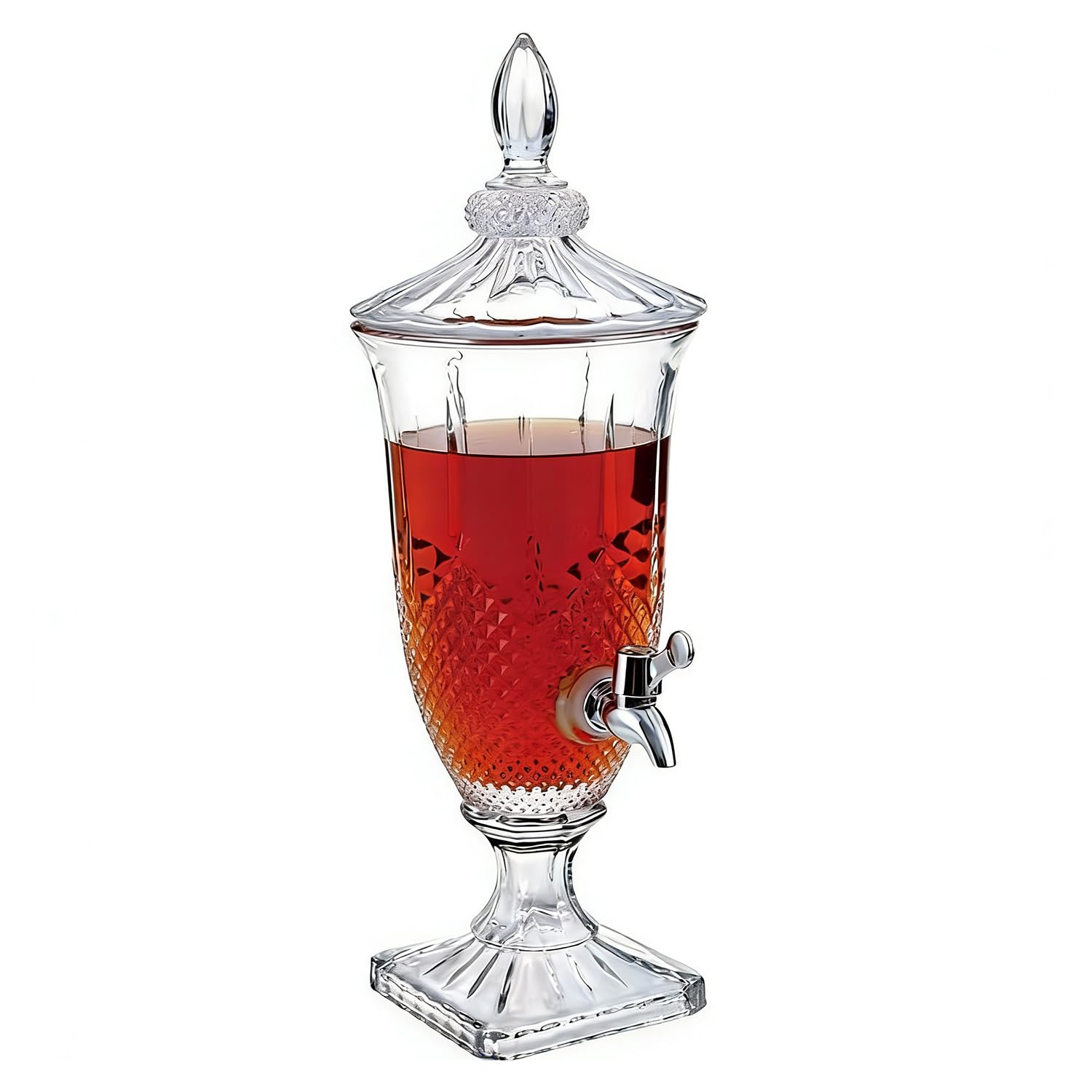 Distributeur de boissons en verre pour fêtes, carafes à liqueur en verre pour fêtes, mariages, limonades, eau froide et plus (A)