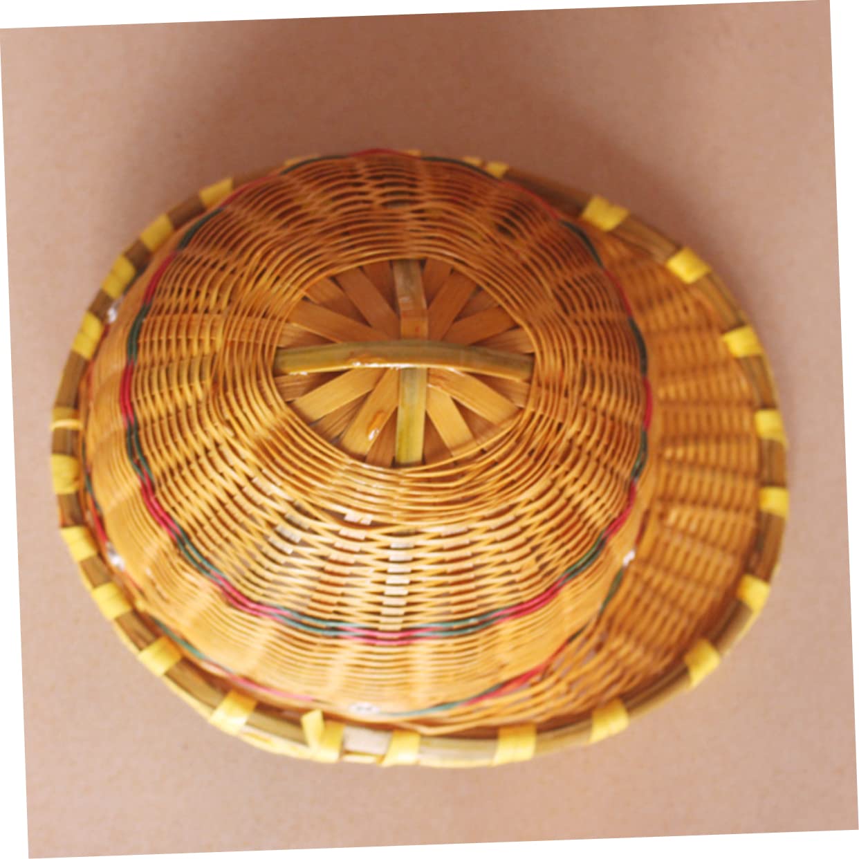 DECOMELODY Construction Worker's Bamboo Hard Hat Safety Helmet Ventilated Brim for