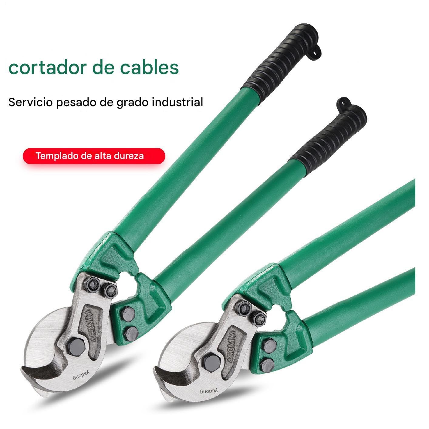Cortacables, Cizalla Cortapernos, Cizalla Para Alambre, 45cm Acero Al Carbón Para Cable Eléctrico Y Automotriz Para Trabajos De Bricolaje Taller Y Uso Doméstico