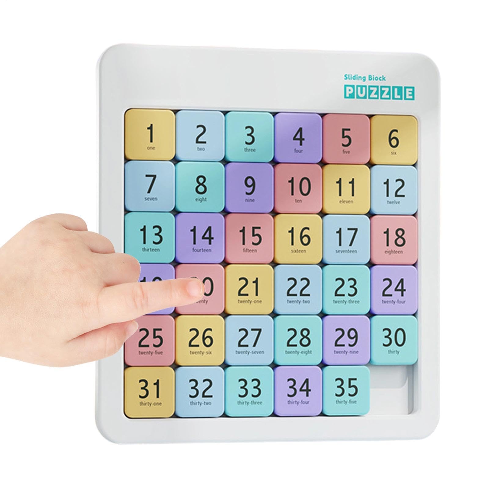 Number Slide Puzzle - 6x6 Educational Magnetic Block,Number Sliding Puzzle Game,for Classroom Party Favor Kids Adults Travel Family Road Trip Birthday