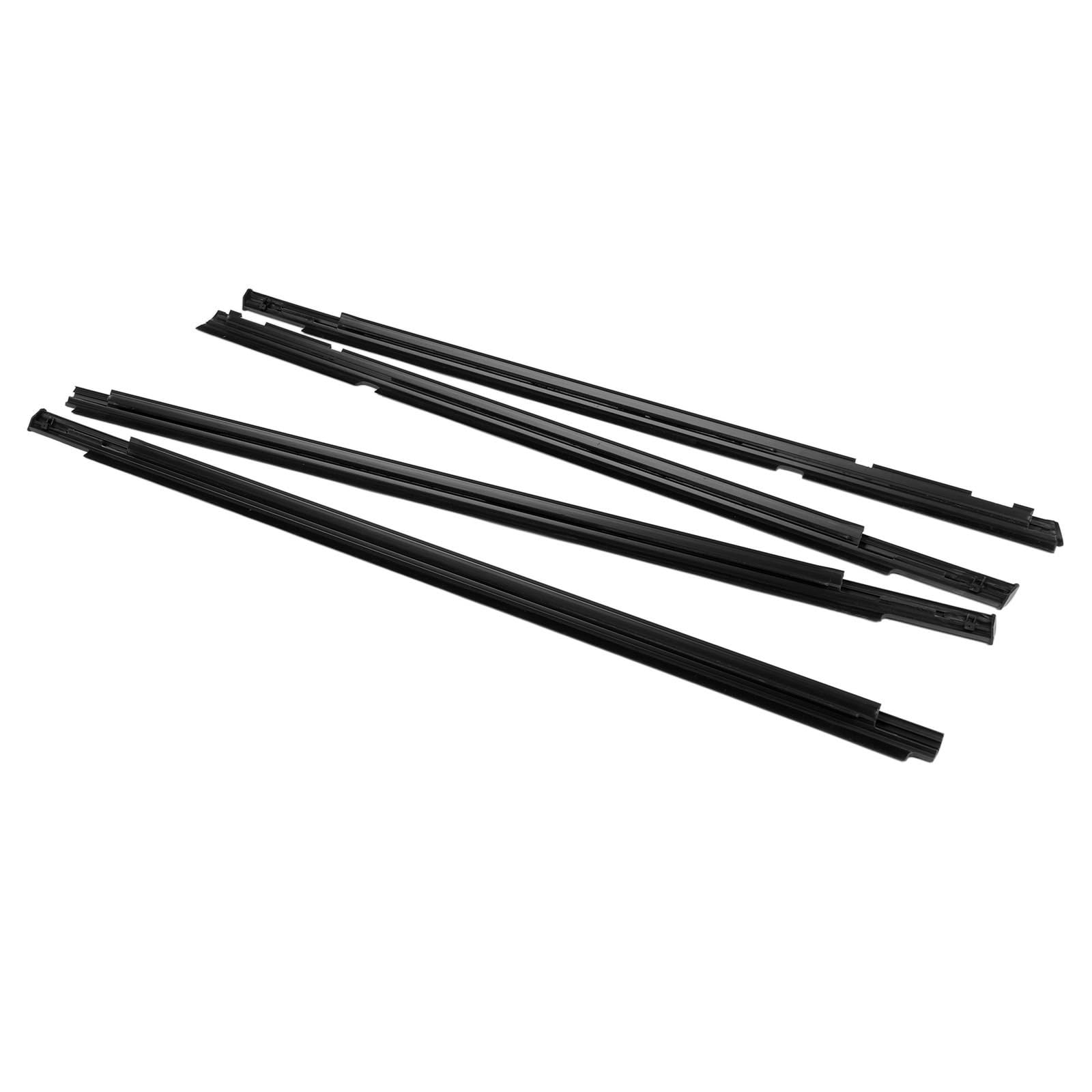 Belimales Gray 4Pcs Outer Door Window Moulding Trim Weatherstrip Seal Replacement For 2008-2017 Mitsubishi Lancer 5727A005 5727A006 5757A017 5757A018