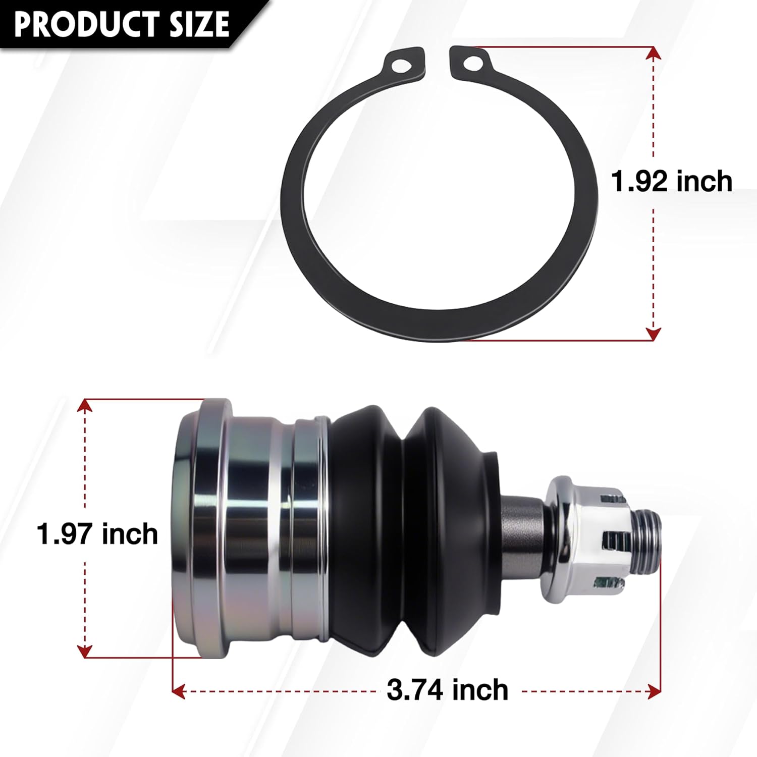 1Pair Front Upper Suspension Ball Joint Set LH & RH Fit for Toyota 4Runner 1996-2002 Fit for Tacoma 1995-2004 Fit for Tundra 2000-2006 Fit for Sequoia 2001-2007 Replace for 43310-39016 4331039016