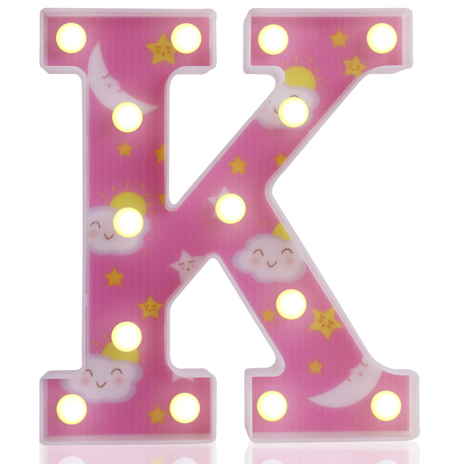 Buy Pooqla Marquee Letter Lights Moon Star Cloud Painted LED Light Up 