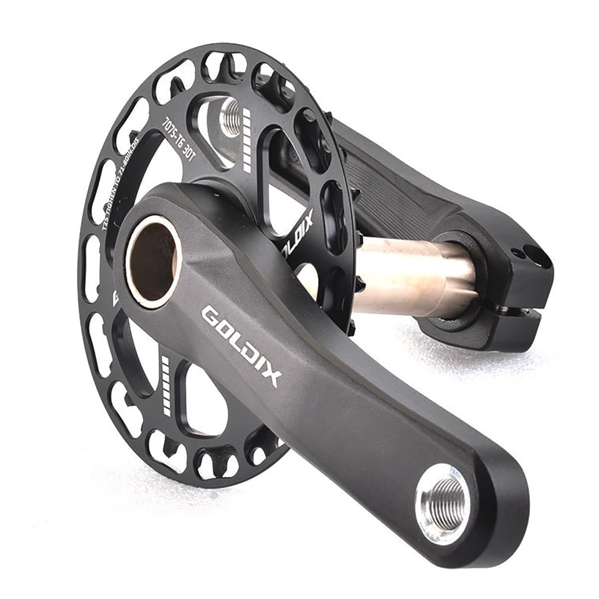 110/127/140/150/155/160mm Bracci Pedivella Integrati Cavi per Bicicletta Pieghevole per Bambini Corona 28/30/32/34/36T Guarnitura in Lega di Alluminio per 7-12 velocità(36T-140mm)