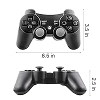 Vista 3 de Diswoe Controller for PS-3, Wireless Bluetooth Controller Gamepad Joystick, Double Vibrating Controller for Play_station 3 with Charger Cable Cord