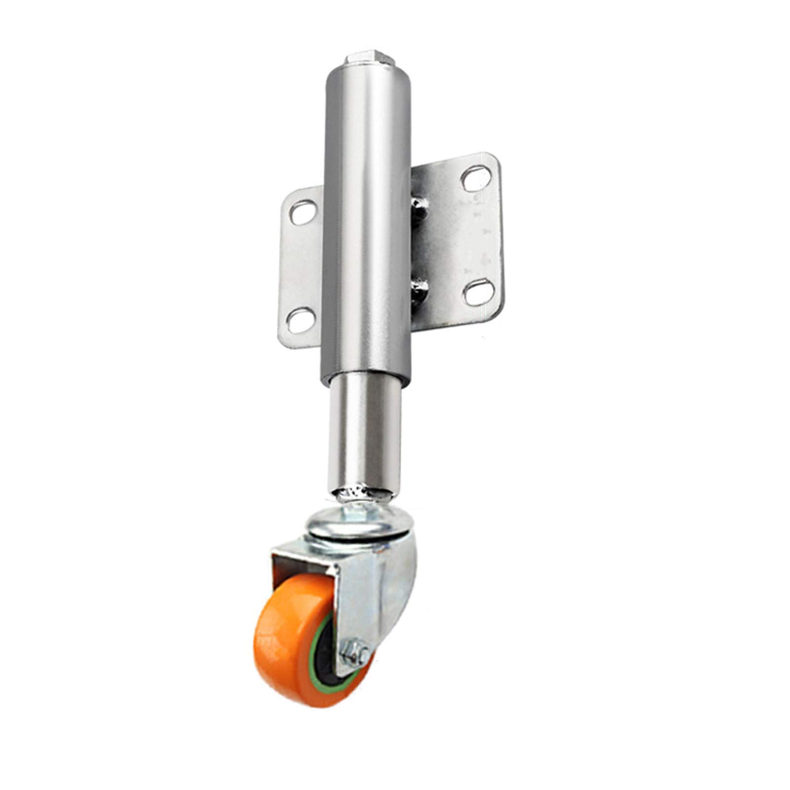 ITTRUH Spring Gate Wheels,Spring Loaded Gate Swivel Caster Fence Polyurethane Wear-Resistant Silent Wheel,Height Adjustable 30/60mm(Universal,60mm)