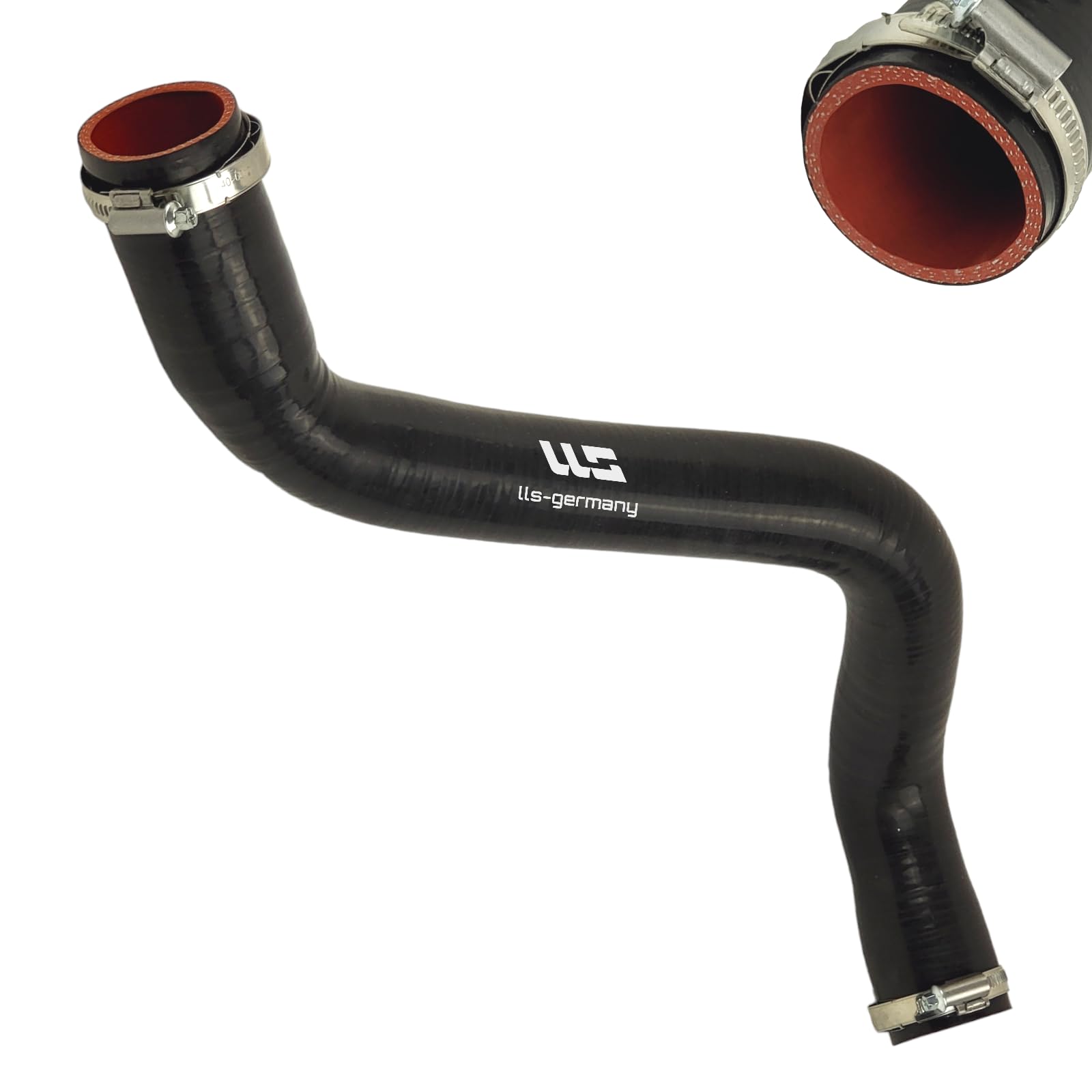 LLS-GERMANY Tubo aria di carica in silicone Tubo turbo compatibile con Ren ault Scenic II (JM0/1), 1.9 dCi, 8200201617, 8200363471, 8200502920, 8200658187, materiale: silicone