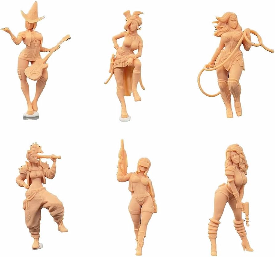 Amazon.co.jp: ZEDACAKAI 6個 1/35 フィギュア魔法少女低音女性