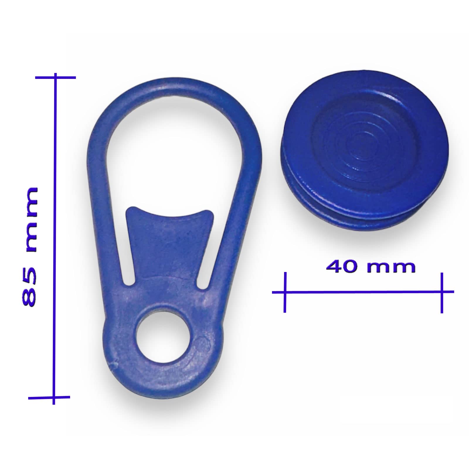 EFEALL Set di 12 ganci per listelli da 5/6 mm e 7/8 mm, ganci per tende da sole con chiusura lampo, accessori per camper, roulotte, campeggio, decorazione interna ed esterna