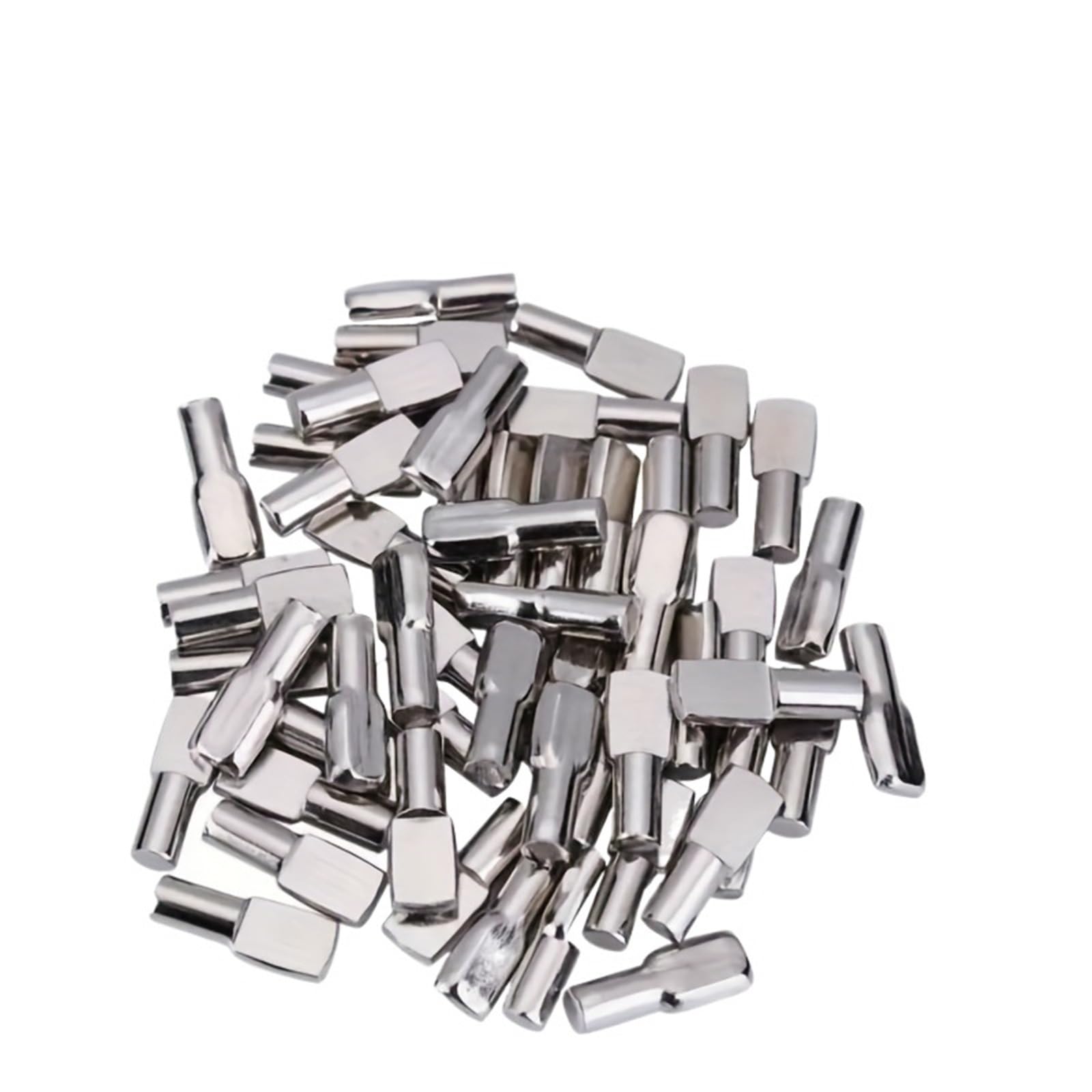 200Pcs 5mm Spoon Shape Shelf Pins Pegs, Nickel Plated Iron Support