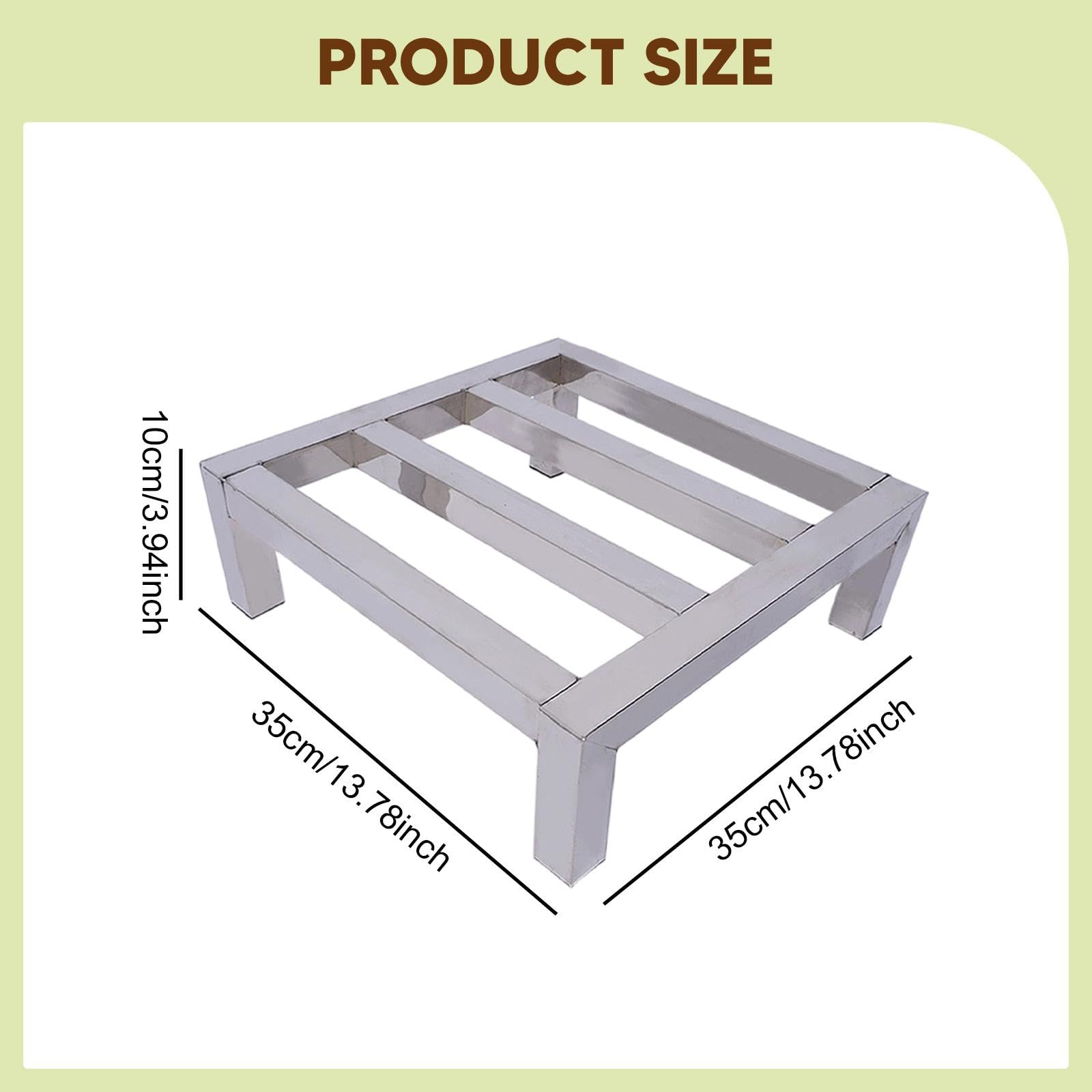 F Fityle Estantería de para Almacenamiento de Alimentos, Soporte Cuadrado para Flores para supermercados, almacenes, Tiendas, Balcones y garajes, 35cm