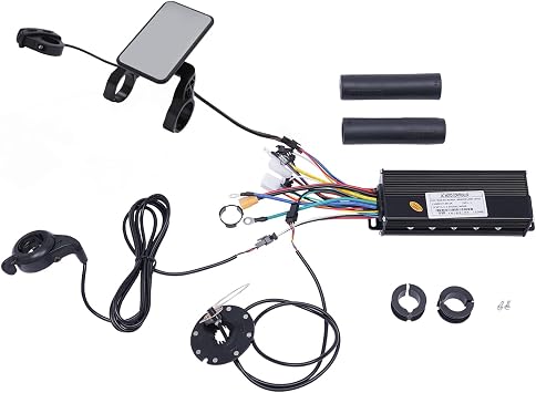 YIYIBYUS Electric Bicycle Brushless Controller Kit 36V/48V 750-1200W E-Bicycle Brushless Controller with Color Screen LCD Meter FOC Sine Wave Controller Set for DIY Electric Bicycle, Electric Scooter