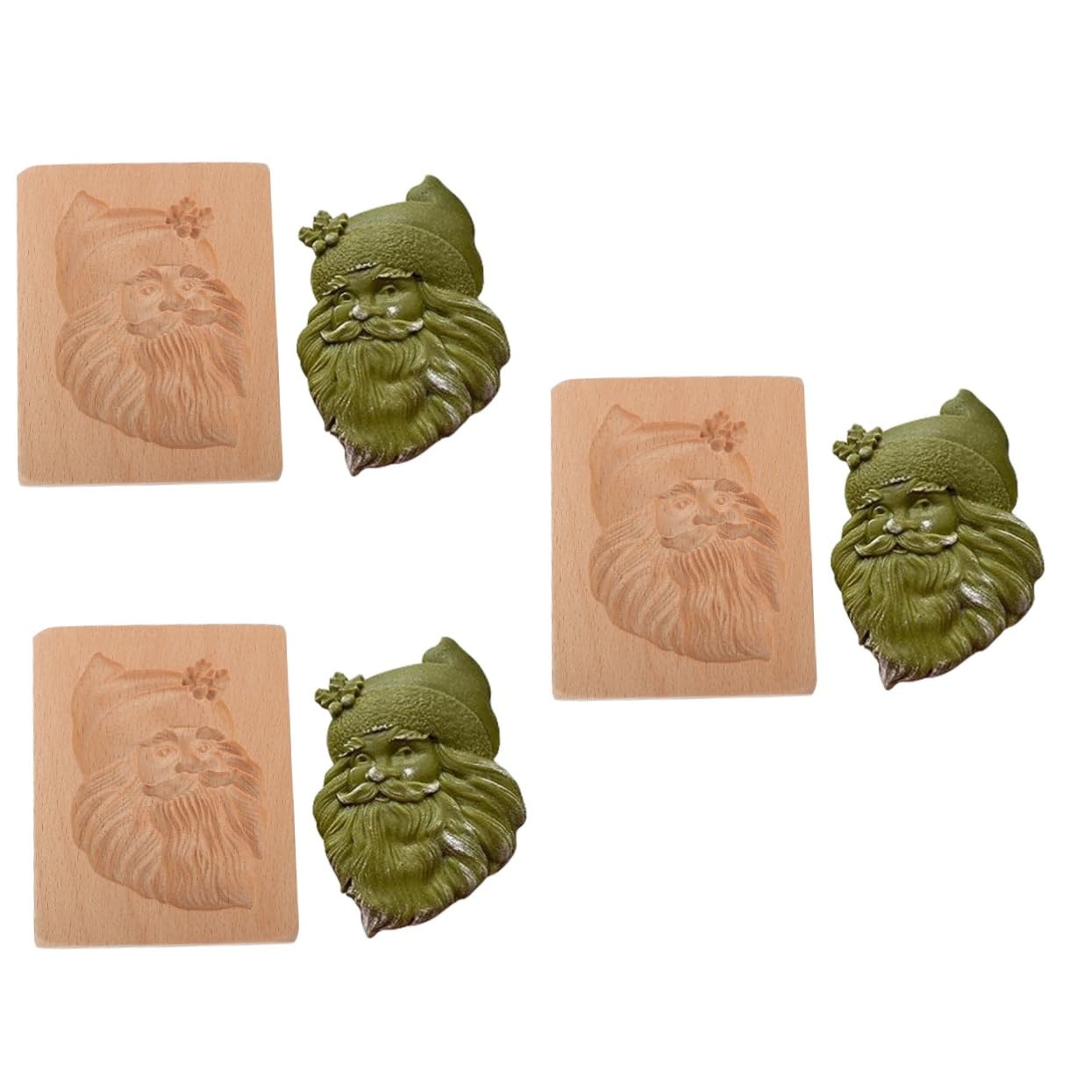 Cabilock 3 Pièces emporte-pièce en bois emporte piece pere noel moule gateau noel e piece gateau au chocolat diplômé maison moule à pâtisserie de noël moule à biscuits unique
