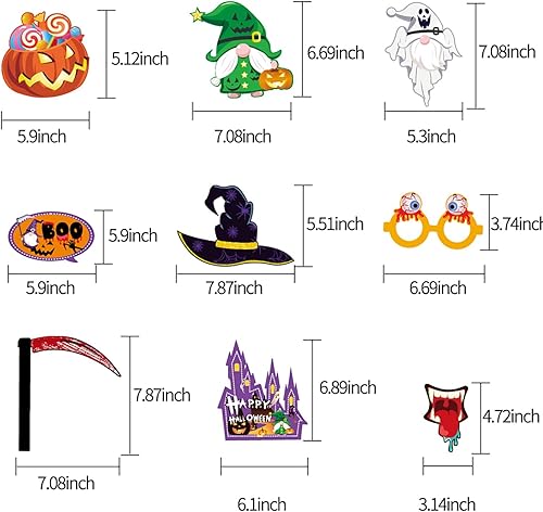 Miniatura 9 de Decoración de fiesta naranja de Acción de Gracias, accesorios para cabina de fotos, 16 piezas de calabaza, pavo, hojas de arce, sombreros, gafas de