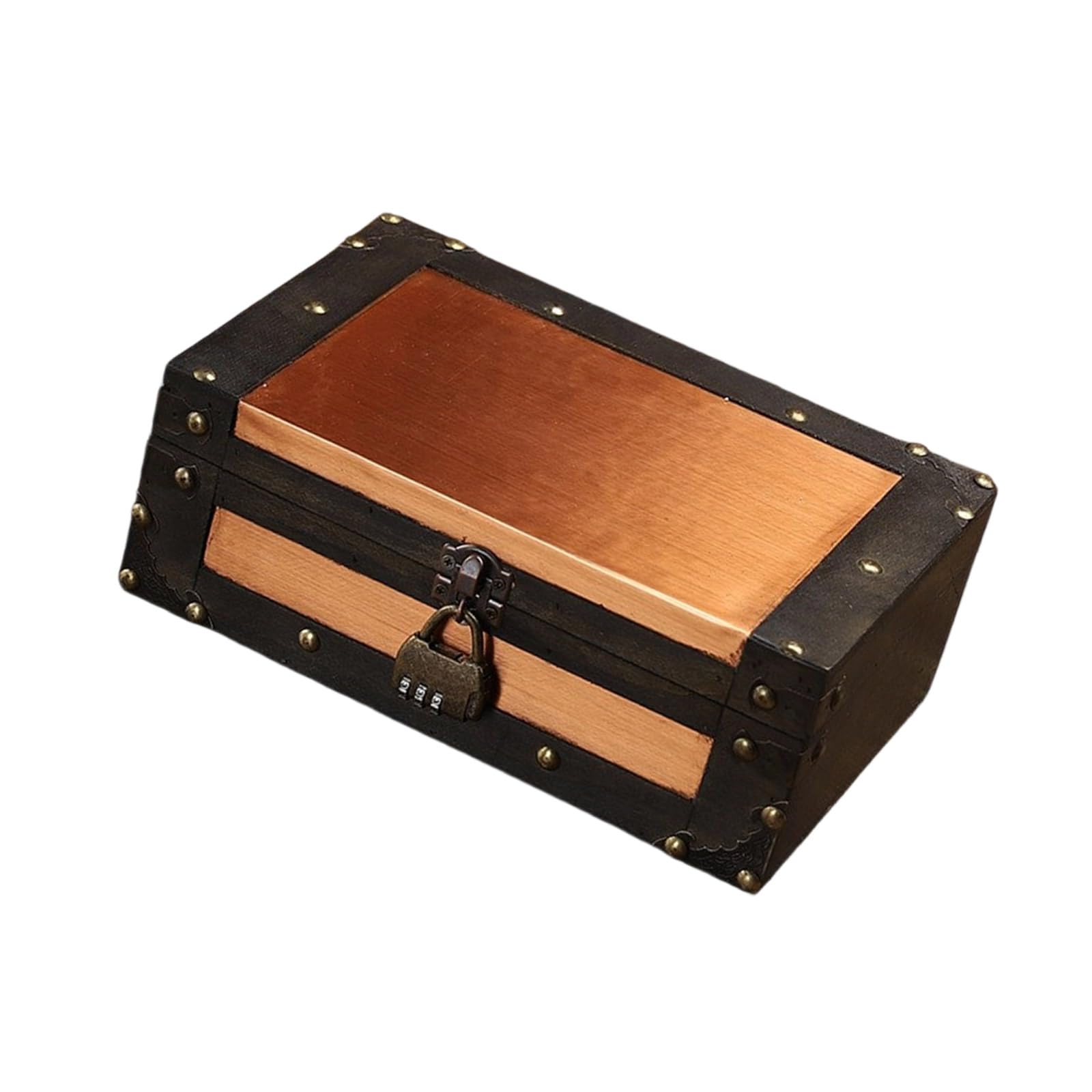 Buxuaaaa A Buxuaaa Antique Styles Locking Wooden Storage Chest Lockable Jewelry Display Organiser Decorative Trinket Box With Small Jewelry Nd Trinket Organiser