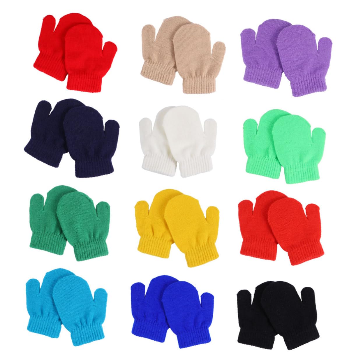 TOYANDONA Strickhandschuhe Für Schwarz Tapsen Fäustlinge Jungs Babys Stricken Gestrickter Fäustling Für Kinderhandschuh Winter Warme Handschuhe Acryl
