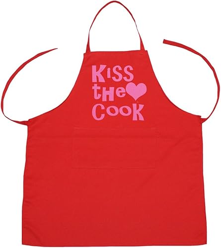 Miniatura 2 de petitebella Kiss the Cook corazón poliéster delantal de cocina para adulto