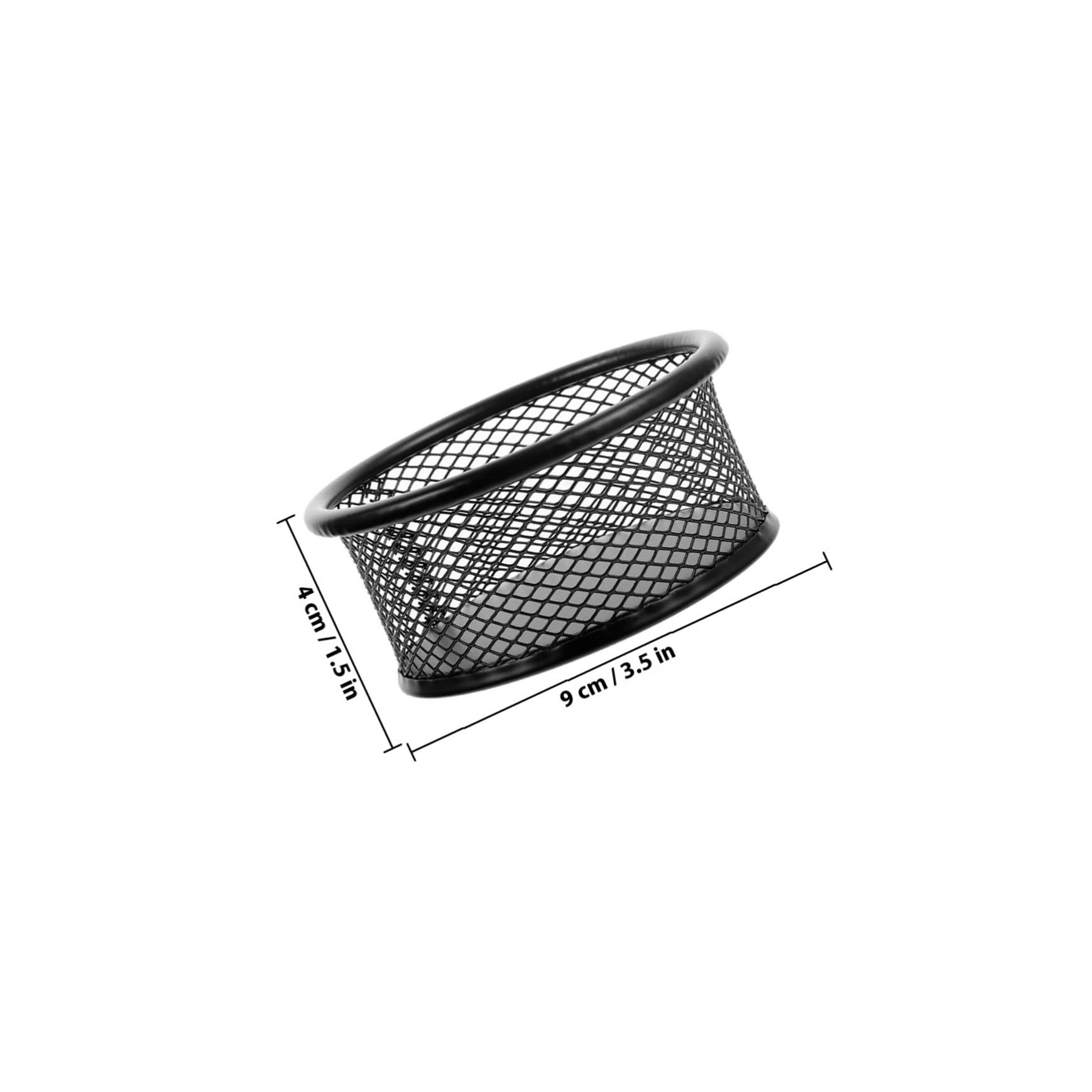 Porta Clips Metálico de Malla Negro, 12 Piezas, Soporte Organizador Resistente para Escritorio, Oficina y Escuela, Dispensador Funcional para Clips y Objetos Pequeños