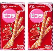 YBC "Picola" Japanese roll cookies Strawberry flavor x2 boxes With MAIKO sticker Pio big bazar