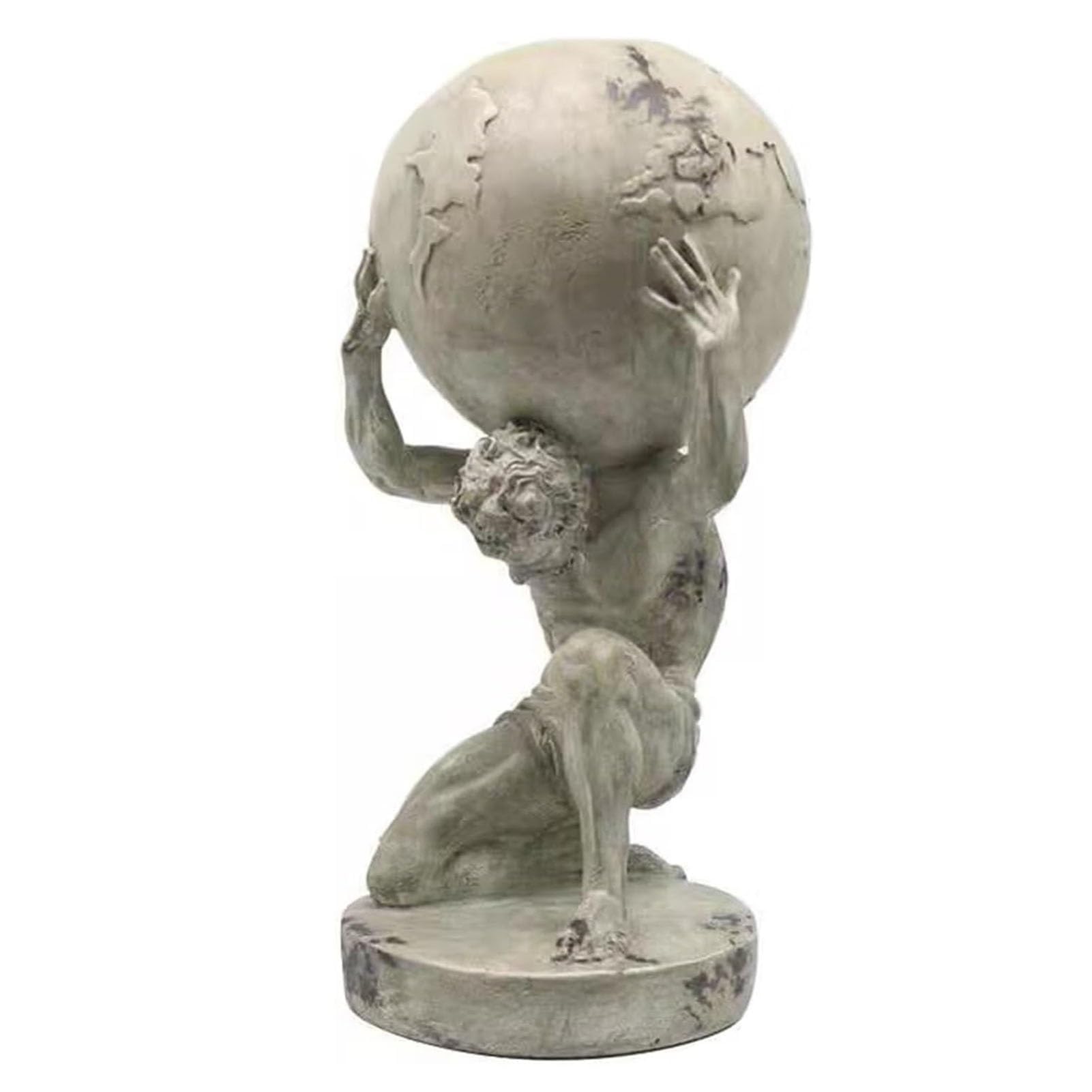 Dekoracja artystyczna statuetka rzeźba - figurka dekoracyjna na biurko, 25 cm grecki atlas trzymający rzeźbę świata, ozdoba na biurko śmieszne prezenty, abstrakcyjna figurka