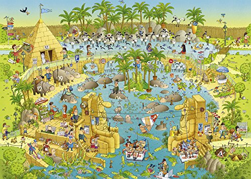 Heye FBA_HY29693 Nile Habitiat, Funky Zoo, Degano Puzzle, Brown: 1000 Teile (1000 Teile Puzzle Heye) – Bild 5