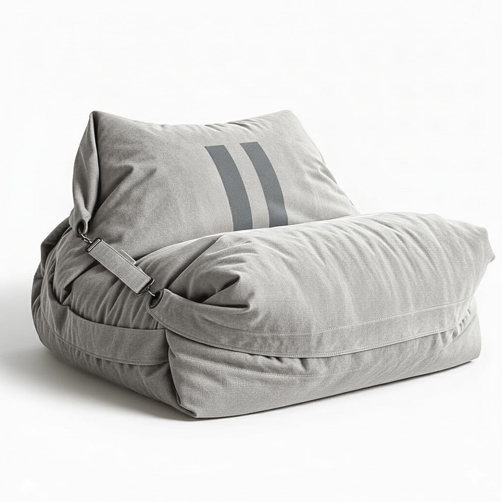 Aiire Sillón Puff con Relleno Incluido - Sofa Puf Gigante Moderno en Algodón Premium - Funda Desenfundable y Lavable - Bean Bag Chair para Jóvenes y Adultos - Puffs XXL [180x140]