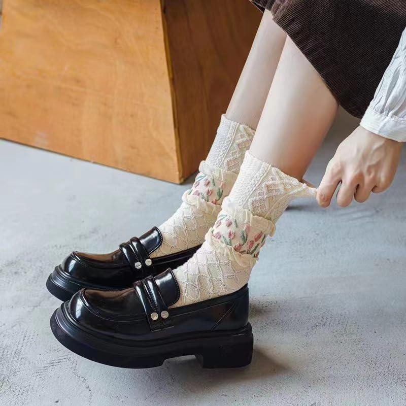 SoxLife Women Calf Length Cute Socks | Fruit Theme Design | Set of 5 (IN, Alpha, Free Size, Tulip) - Image 6 thumbnail