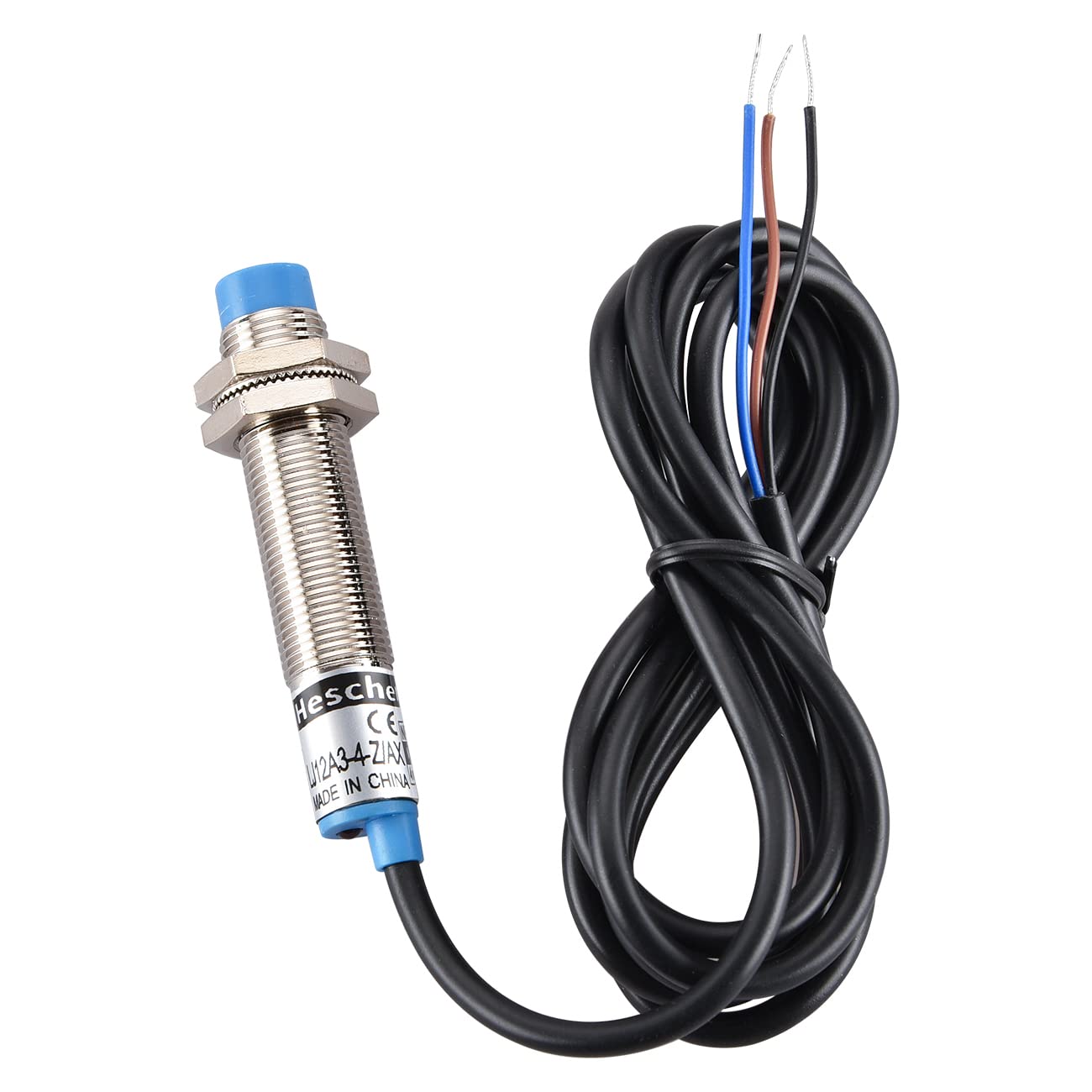 Image secondaire de Heschen M12 Détecteur de proximité inductif, Type non blindé, LJ12A3-4-Z/AX, Détecteur 4mm, 10-30VDC 200mA, NPN normalement ferm