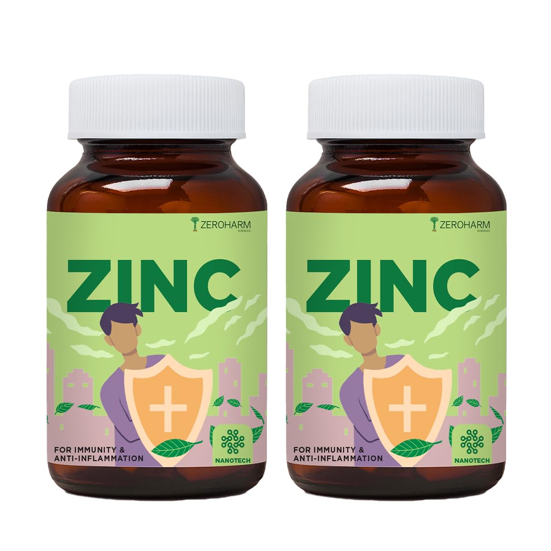 ZEROHARM Zinc tablets | Plant based Zinc supplement | Strengthens immunity | Healthier skin | Reduces acne | Improves iron absorption | Speeds up wound healing| 120 Veg tablets (B0CBK18BBT) Amazon Price History, Amazon Price Tracker